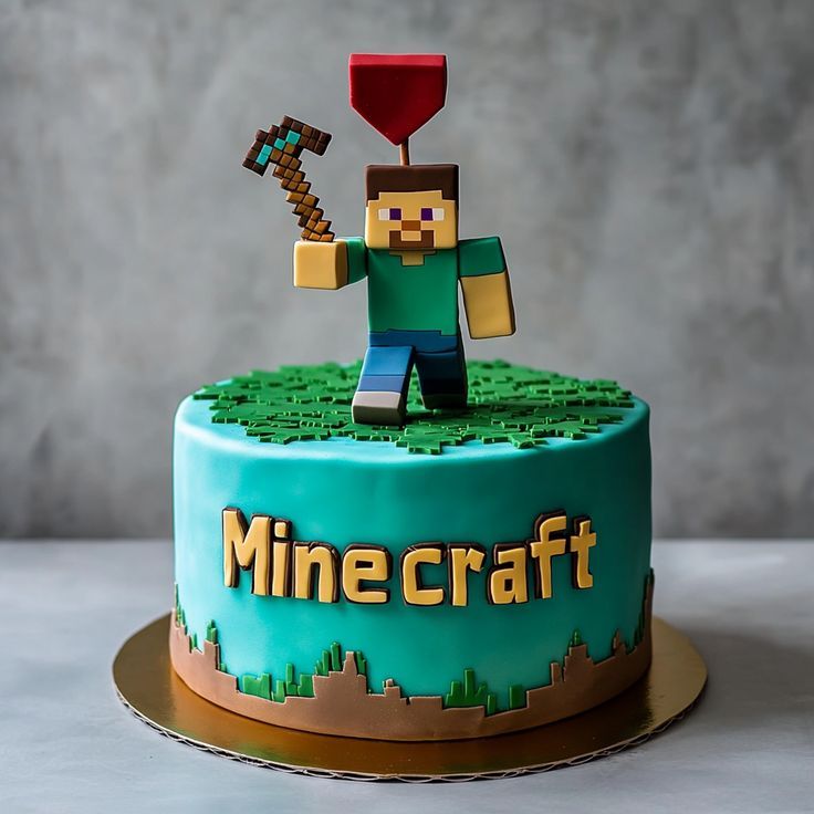 Minecraft Theme Cake