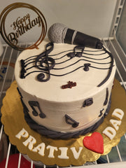 Karaoke-Themed Birthday Cake for Dad (KAR001)