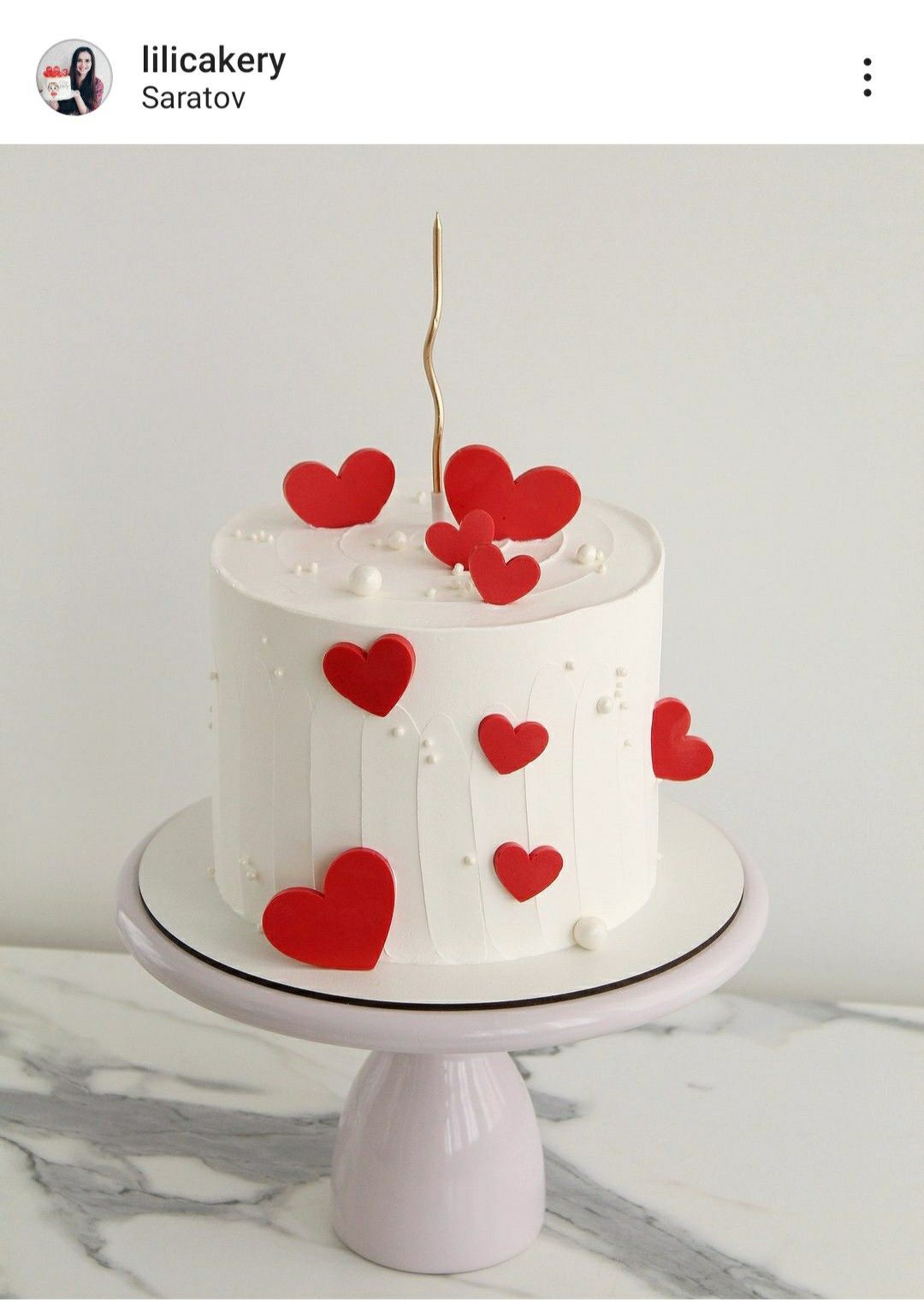 Anniversary Heart Fondant Cake (ANN001)