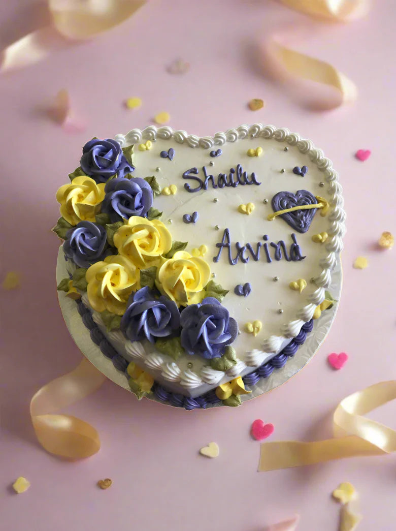 Anniversary Heart Cake