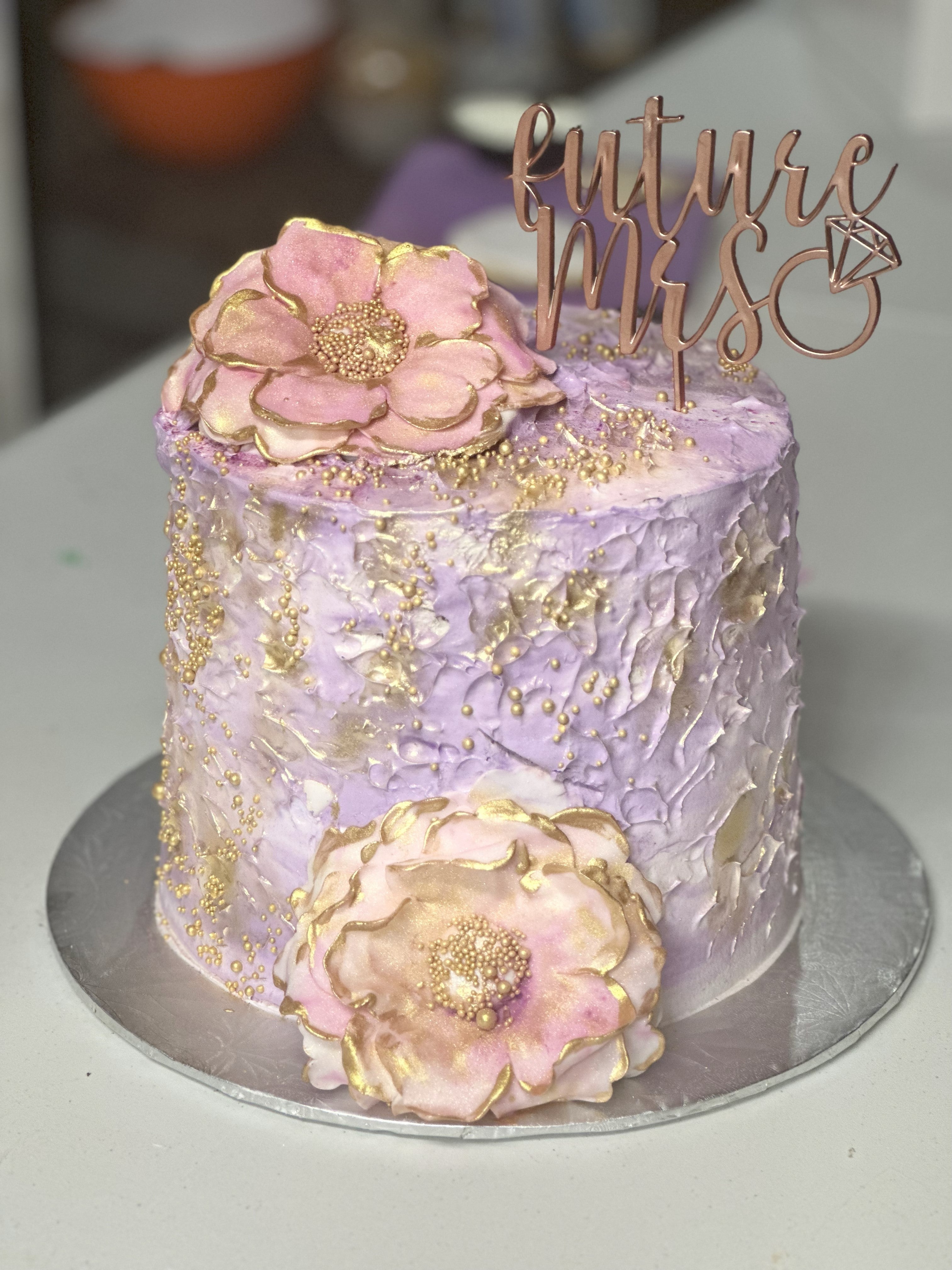 Elegant "Future Mrs" Bridal Shower Cake (BRS003)