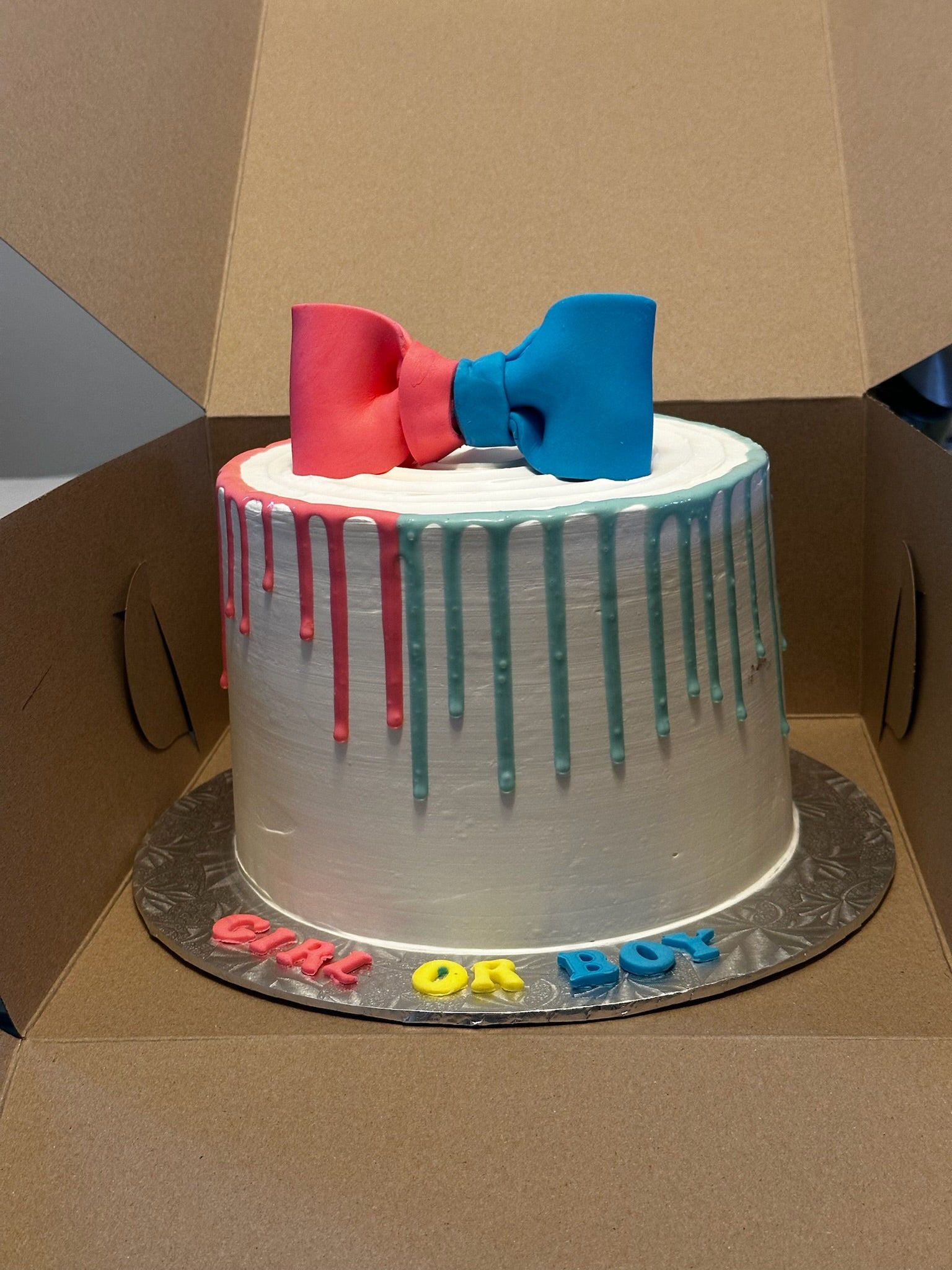 Girl or Boy Gender Reveal Cake (BS014)