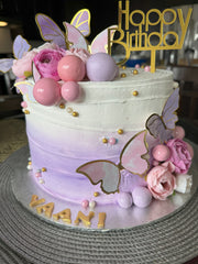 Lavender Butterfly Bliss Birthday Cake (BUF003)