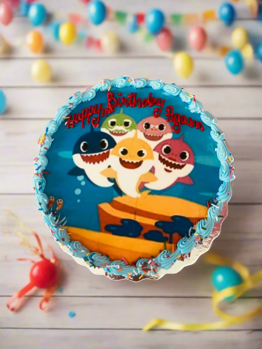 Baby Shark Photo Cake