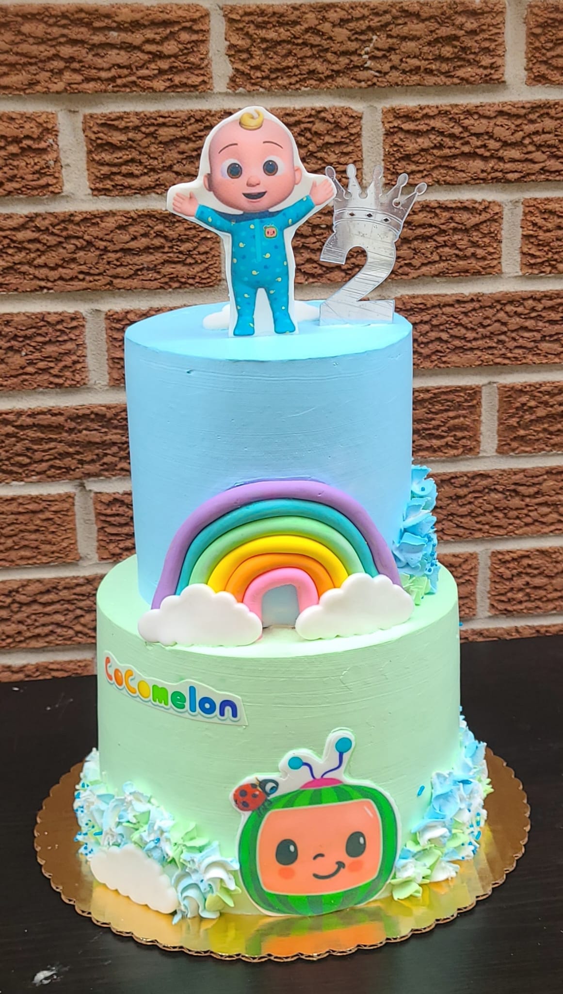 Cocomelon Rainbow 2nd Birthday Cake (COM004)