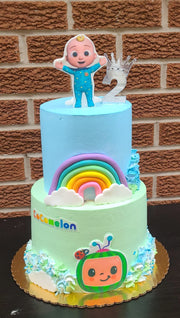 Cocomelon Rainbow 2nd Birthday Cake (COM004)