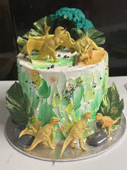 Golden Dinosaur Jungle Cake (DIN001)