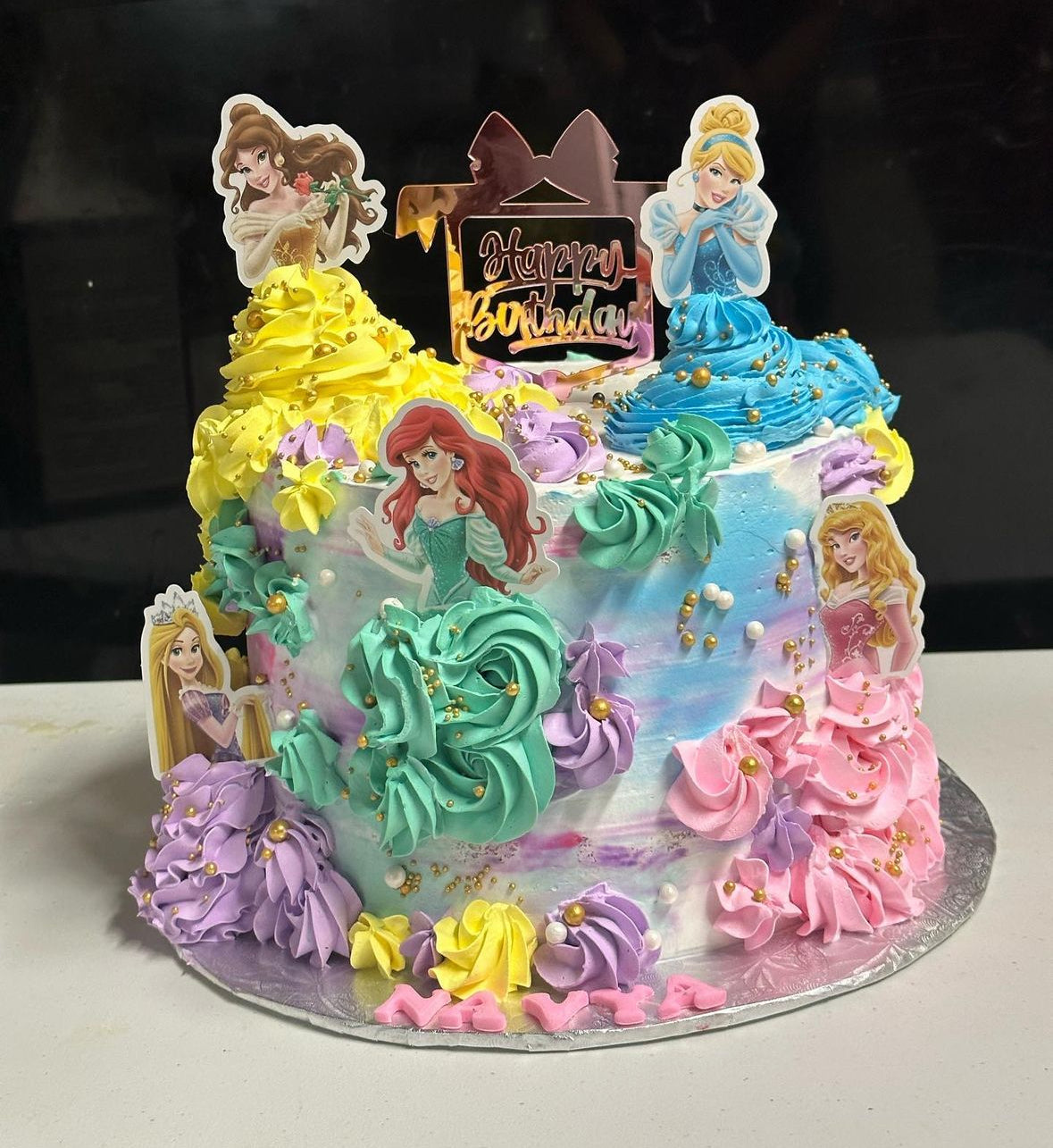 Rainbow Princess Whipped Cream Cake (DSP002)