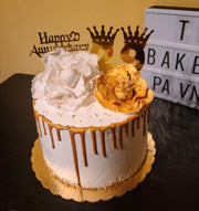 Golden Crown Anniversary Cake (FL028)