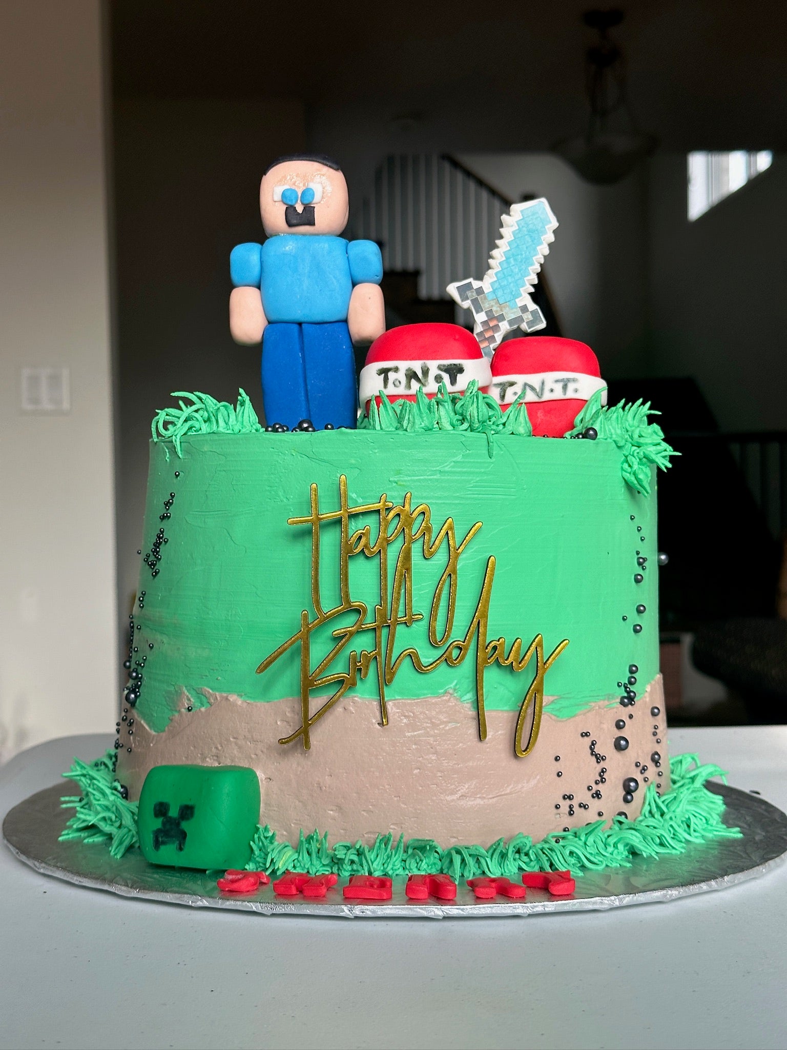 Minecraft Birthday Adventure Cake (MCT002)