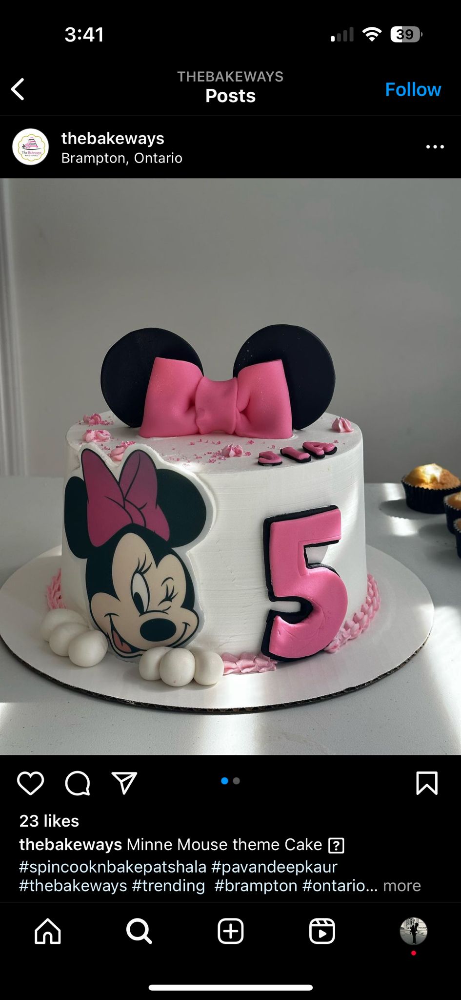Minnie Mouse Themed Birthday Cake (MM004)