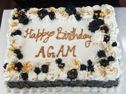 Black, White & Gold Celebration Cake (SLB001)