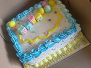 Pastel Baby Blocks 1st Birthday Cake (SLB004)