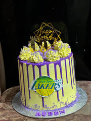Lakers-Themed 19th Birthday Cake for Ruben (SPT002)