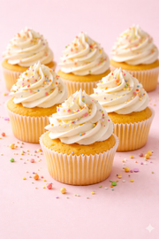 Golden Vanilla Cupcake